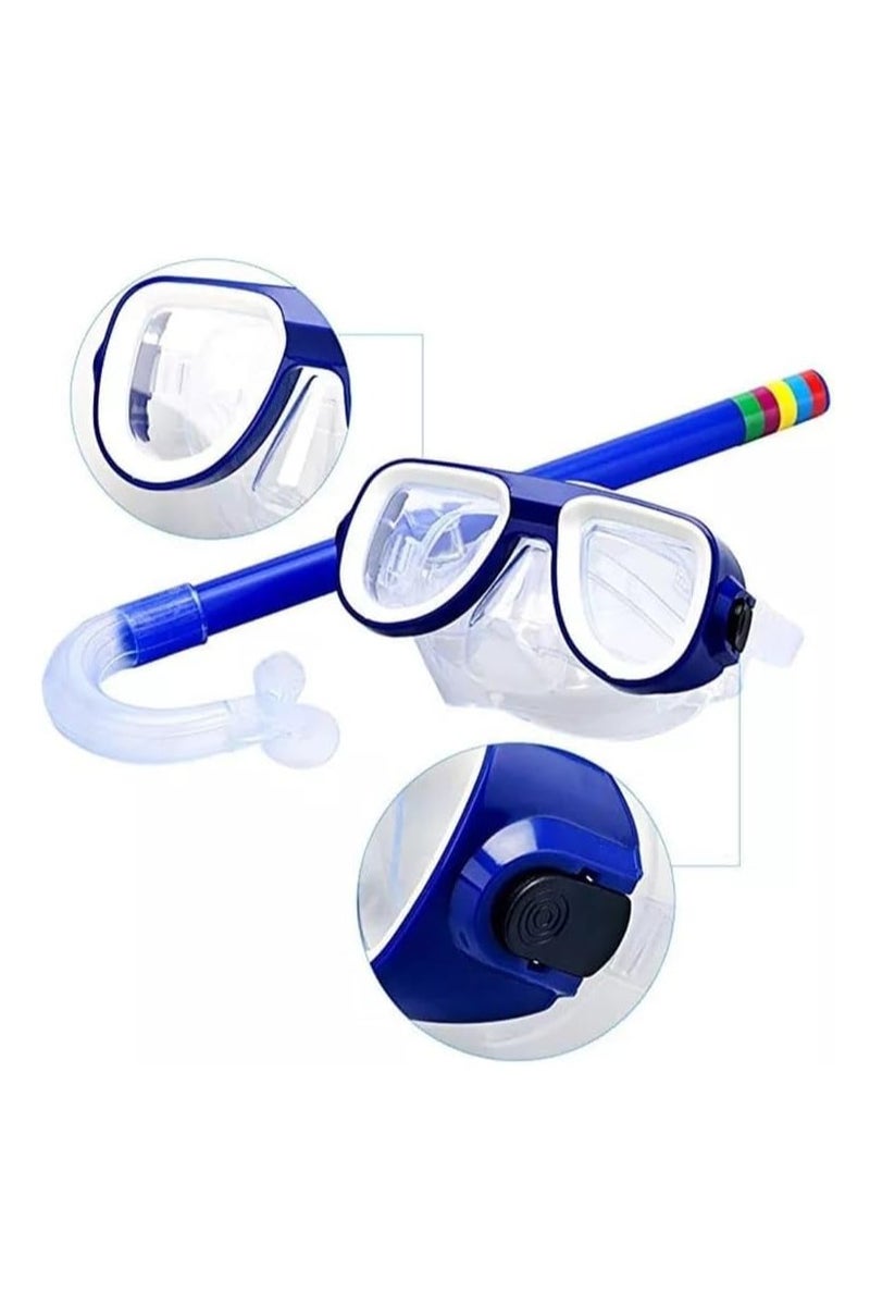 رونق مجموعة قناع الغوص للبالغين والشباب والرجال والنساء والاطفال، قناع غوص مضاد للضباب برؤية 180 درجة ومجموعة غطس علوية جافة، نظارات سباحة تحت الماء مع غطاء للأنف، معدات غطس مانعة للتسرب  مستلزمات سباحة ادوات السباحة - Image 2