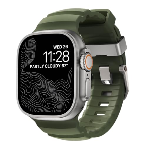 NOMAD Sport Band Rocky Point Forest for Apple Watch - 46/49mm Rugged Apple Watch Band with Natural Titanium Hardware Adventurous for Men and Women - Image 1