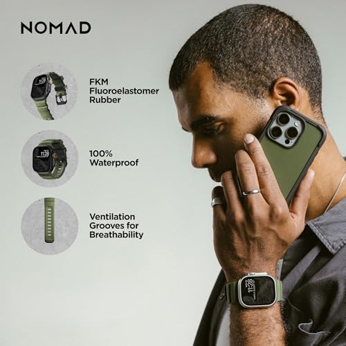 NOMAD Sport Band Rocky Point Forest for Apple Watch - 46/49mm Rugged Apple Watch Band with Natural Titanium Hardware Adventurous for Men and Women - Image 2