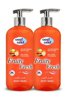 Cool & Cool Cool & Cool Fruity Fresh Body Wash With Hand Pump 500ML (Pack of 2) - Refreshing Blends of Fruits, Aromatic, Vitamin- E,Soft Creamy & 24-Hour Moisturizing, Suitable for All Skin Types  - Image 1