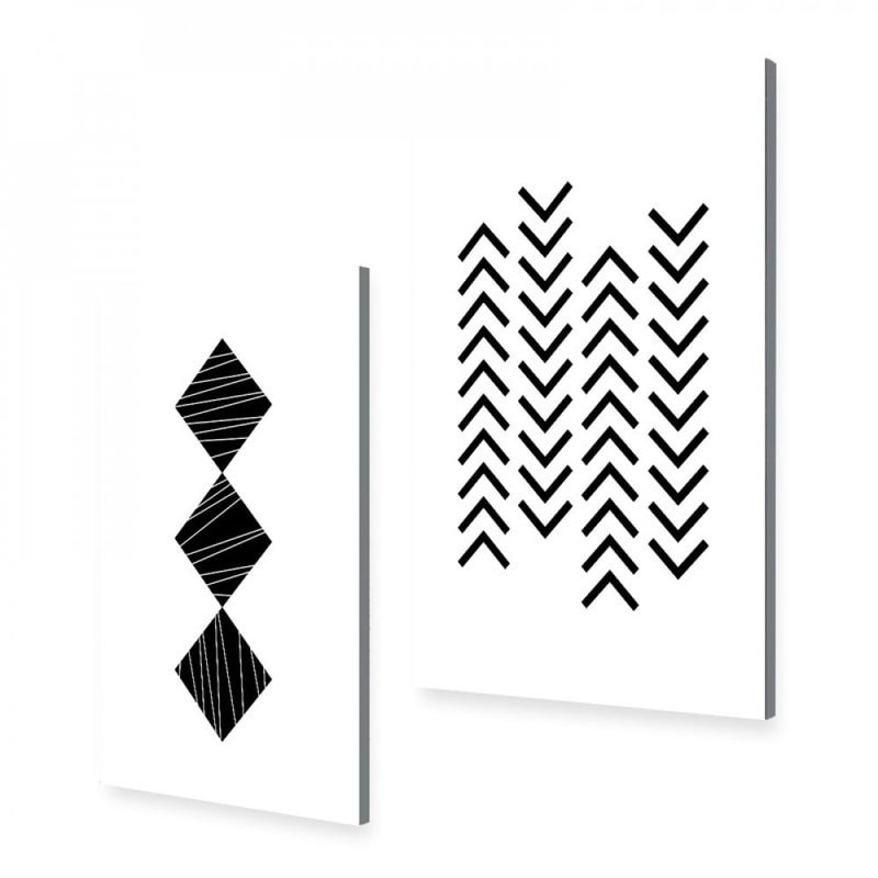 ماركتنا لوحة قماشية ثنائية بتصميم مودرن بمقاس اجمالي 80×60 سم - Image 2