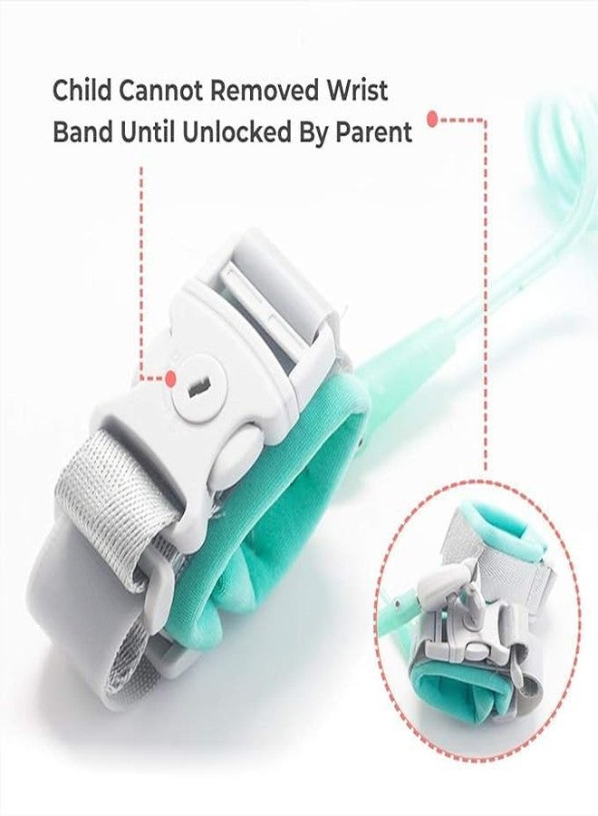 VRT Kids Anti-Lost Wrist Link with Lock - Child Safety Wrist Band for Toddlers & Children (1-10 Years) - Reflective, Adjustable, Soft Padded Strap (Green) - Image 3