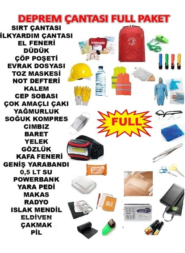 BLG 45 Piece Earthquake Bag Emergency Kit Full Package 