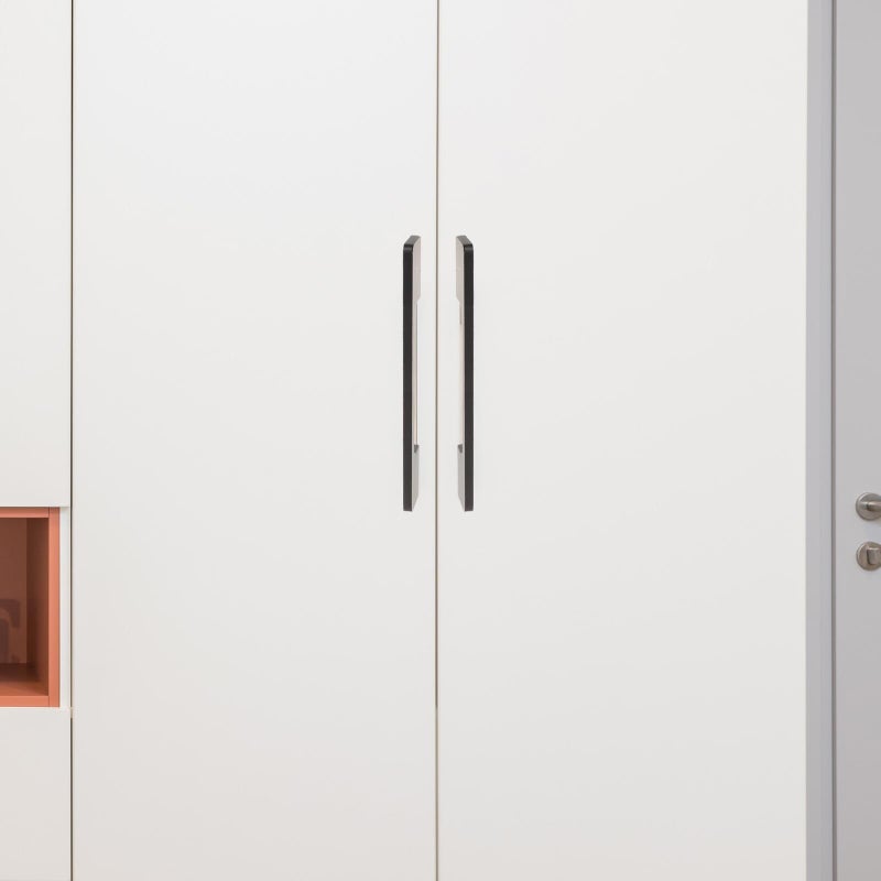 Black Aluminum Alloy Cabinet Handles 192mm Hole Spacing Modern Drawer Pulls For Kitchen Wardrobe - Image 5
