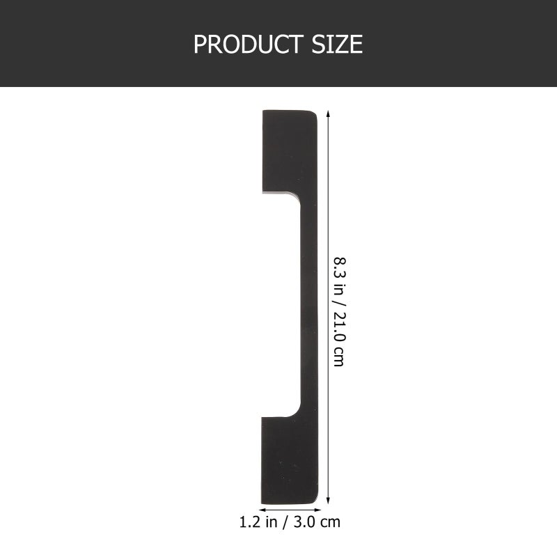 Black Aluminum Alloy Cabinet Handles 192mm Hole Spacing Modern Drawer Pulls For Kitchen Wardrobe - Image 3