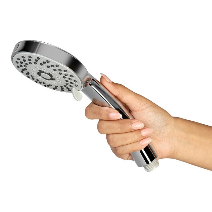 HAND SHOWER MULTIFUNCTION 4X4 INCHES HYDROBLOOM HEAD ONLY CHROME PLATED WITH HIGH GRADE KOREAN ABS MATERIAL FROM LG FOR HIGH END LUXURY BATHROOMS SET OF 1