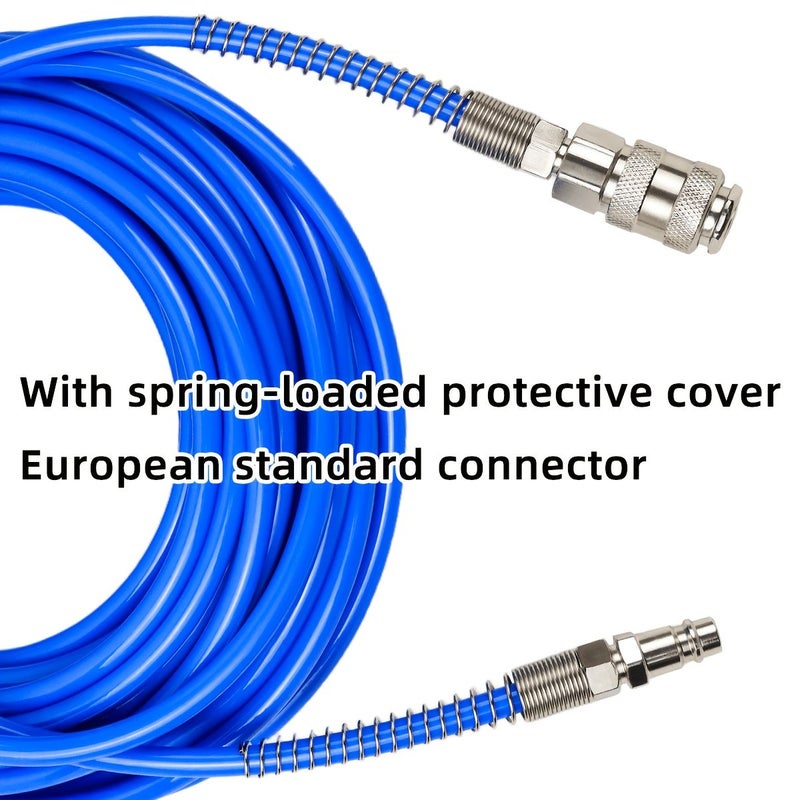 Air Compressor Hose 1582.68 Inch 8x5mm with Quick Connect Coupler European 3 in 1 Fittings - Image 2
