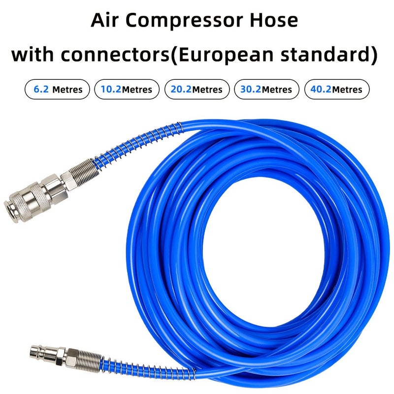 Air Compressor Hose 1582.68 Inch 8x5mm with Quick Connect Coupler European 3 in 1 Fittings - Image 1