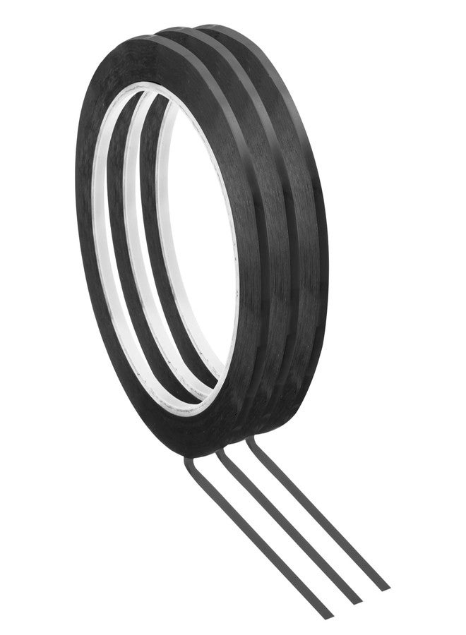 PATIKIL 3 Pack Whiteboard Tape, 4mm 5/32" Width Art Tape Dry Erase Board Pinstripe Thin Tape for Graphic Chart Grid Drafting Electrical Marking, Black - Image 1
