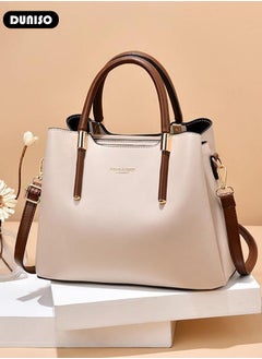 DUNISO Women's Fashion Handbag Faux Leather Crossbody Bag For Women Large Capacity Bow Trim Tote Bags Top Handle Satchel Fashionable Travel Shoulder Bag For Ladies  - Image 4