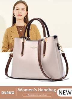 DUNISO Women's Fashion Handbag Faux Leather Crossbody Bag For Women Large Capacity Bow Trim Tote Bags Top Handle Satchel Fashionable Travel Shoulder Bag For Ladies  - Image 1