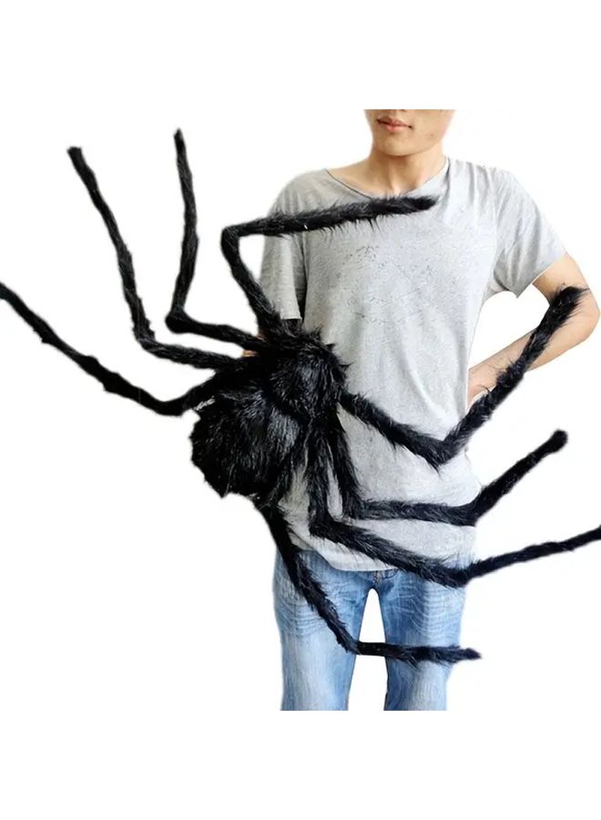 Large Halloween Spider Decoration 29 53 Inch Realistic Black Indoor Outdoor Decor - Image 4