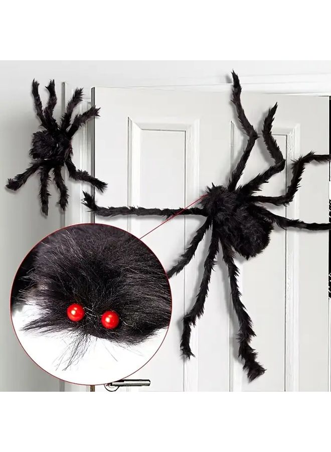 Large Halloween Spider Decoration 29 53 Inch Realistic Black Indoor Outdoor Decor - Image 5