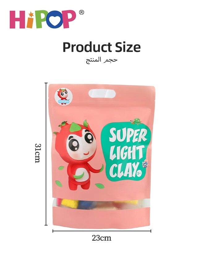 HIPOP 24 Colors Clay Set, DIY Plasticine for Kids Education with Tutorial, Super Light Modelling Clay Interactive Toy, Modeling Handmade Toys for Toddlers  - Image 2