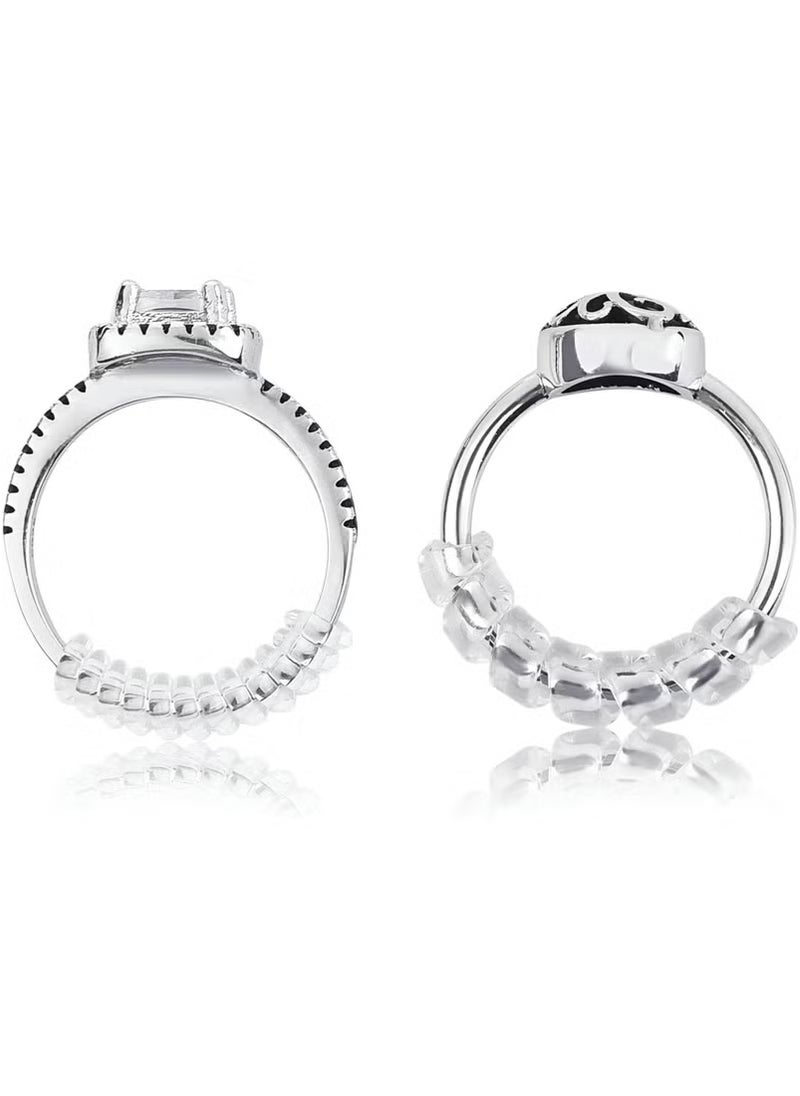 Ring Size Adjuster Set – Transparent Silicone Ring Size Adjuster 4 Pieces with Different Sizes – Multicolor
