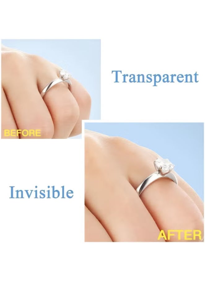 Ring Size Adjuster Set – Transparent Silicone Ring Size Adjuster 4 Pieces with Different Sizes – Multicolor
