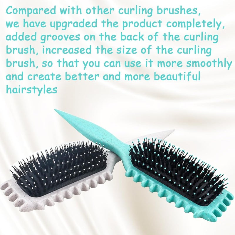 UVZNUMG 1 PCS Curly Hair Brush, Curl Defining Brush, Curly Hair to Reduce Pulling (Beige) - Image 4