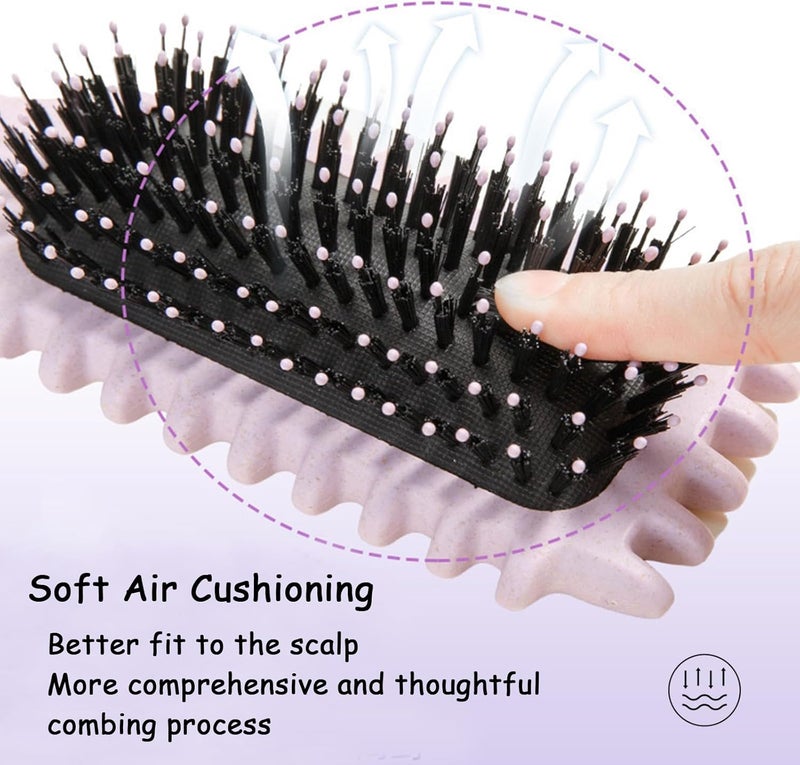 UVZNUMG 1 PCS Curly Hair Brush, Curl Defining Brush, Curly Hair to Reduce Pulling (Beige) - Image 3