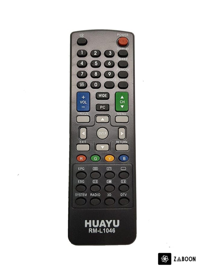 Zaboon Remote Control For All Sharp LCD/ LED TV Black