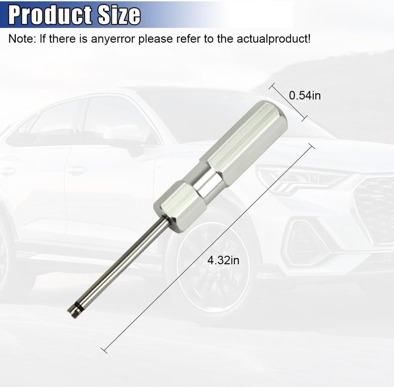 UHANBUT Valve Core Removal Tool, 4.3" Heavy Duty No Scratch Long Tire Valve Stem Removal Installer Tool, Universal Screwdriver Car Tire Repair Stem Puller for Schrader Cores (1PC) - Image 2