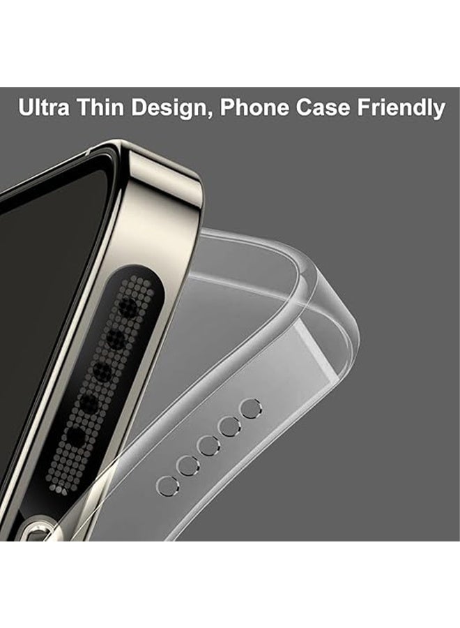 6PCS Mobile Phone Speaker Dust Cover & Dust Cover Protective Cover for iPhone 16/16 Pro/16 Pro Max/iPhone 15/15 Pro/Pro Max – Black - Image 3