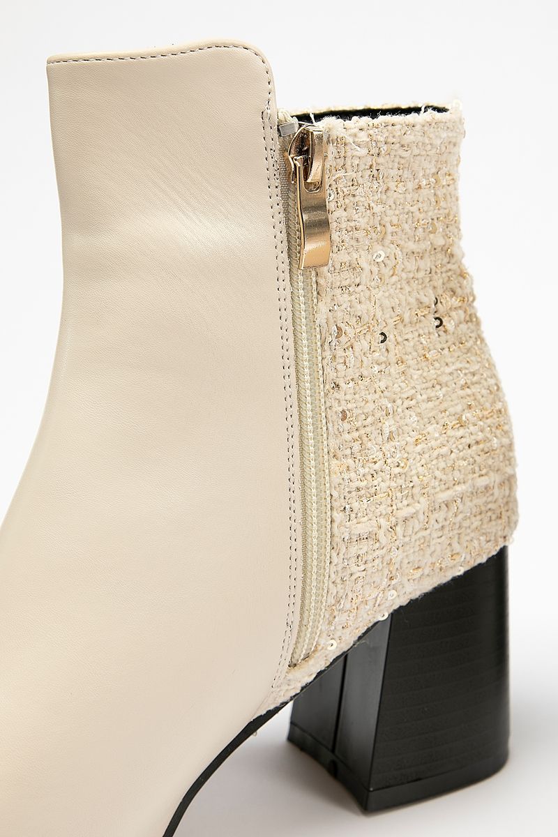 رينا جزمة كاحل بتفاصيل تويد - Image 3