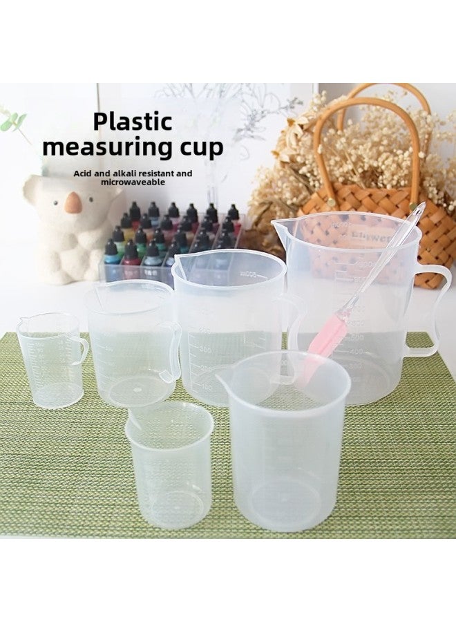 Food Grade Household Plastic Measuring Cup Milk Tea Shop Handmade Soap DIY Tool With Scale Cup Commercial Large Capacity Beaker-Color:500ml With Handle-Capacity:Default Item - Image 2