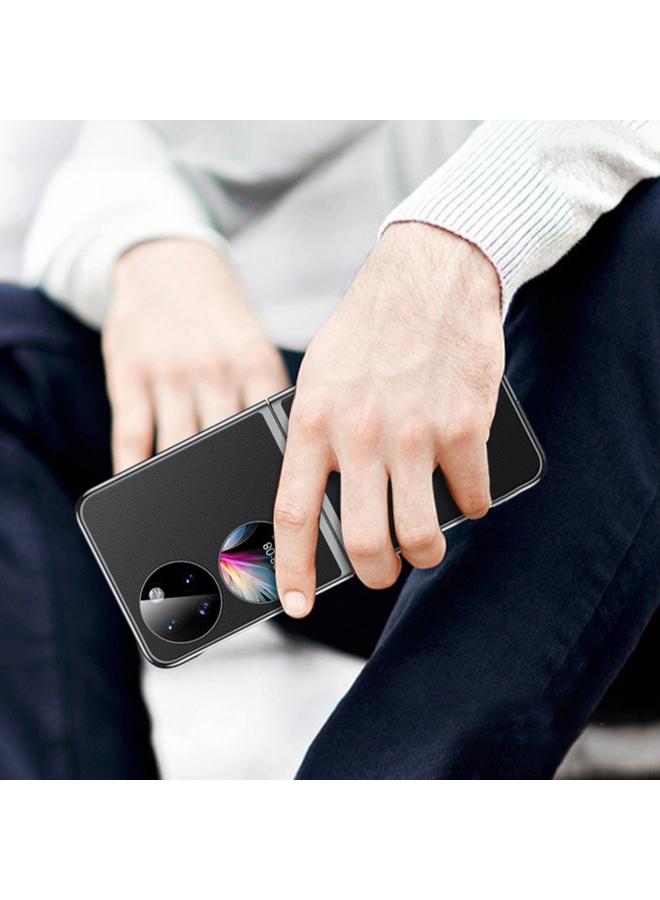 اس-توب جراب هاتف Huawei Mate Xs 2 مصنوع من الجلد العادي المطلي بالكهرباء وقابل للطي - Image 2