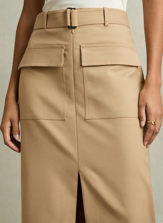 REISS Pencil Cargo Skirt