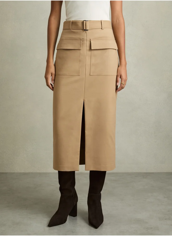 REISS Pencil Cargo Skirt