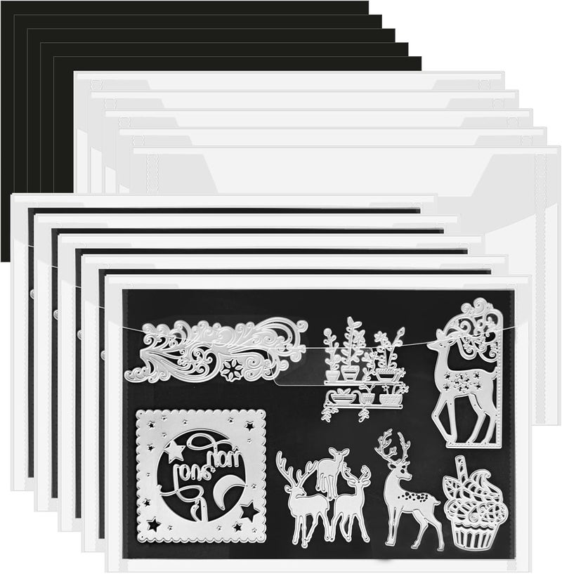 Unarty 10 PCS 8 x 12 Inch Large Die Cut Storage Envelopes with 1 mm Magnetic Sheets for Dies Storage, Die Storage Envelopes and Magnet Sheets, Stamp and Die Storage Pockets - Image 1