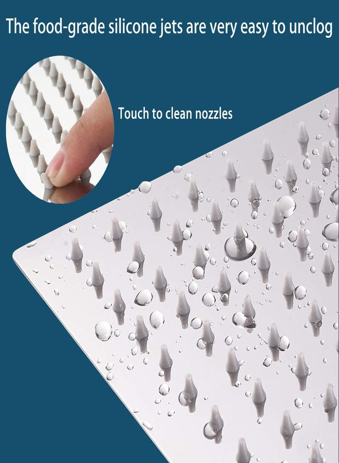 Katezon Extra Large Rain Shower Head, High Flow Stainless Steel 16 * 12 Inch Rectangle Rainfall Shower, Waterfall Bath Shower Body Covering, Ceiling or Wall Mount (Chrome) - Image 4