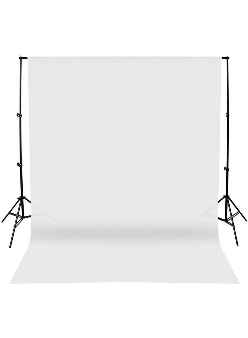 PROMAGE WOB2003 2x3M White Photography Backdrop Studio Background Cloth for Video Photo Shoot Live Streaming Portrait Product Photography - Image 1