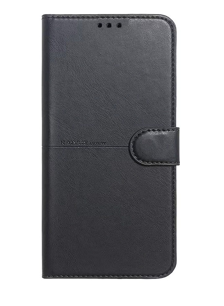 Kaiyue Leather Flip Case for Realme C67 - Black
