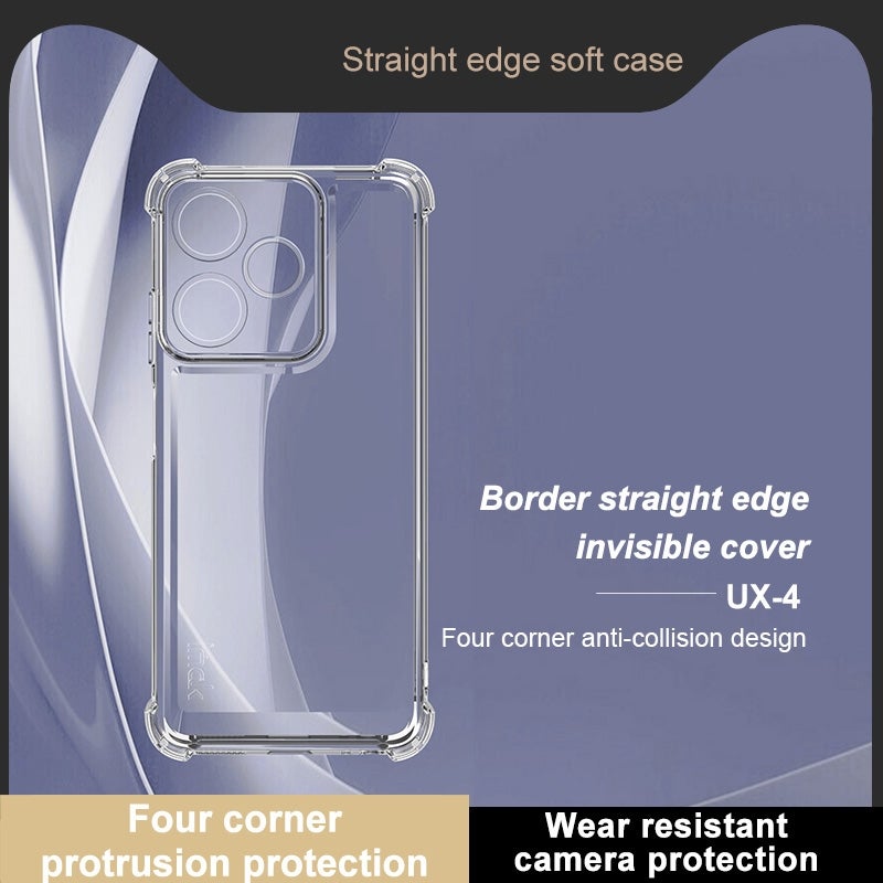 BURAQ Case Cover For Infinix Hot 30i / 30i NFC IMAK UX-4 Series Four-corner Shockproof Phone Case(Transparent) - Image 3