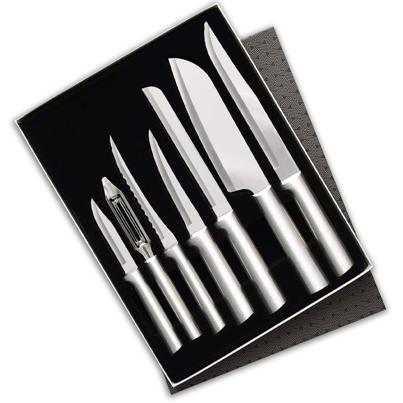 Rada Cutlery 7Piece Starter Knife Gift Set Silver Handles