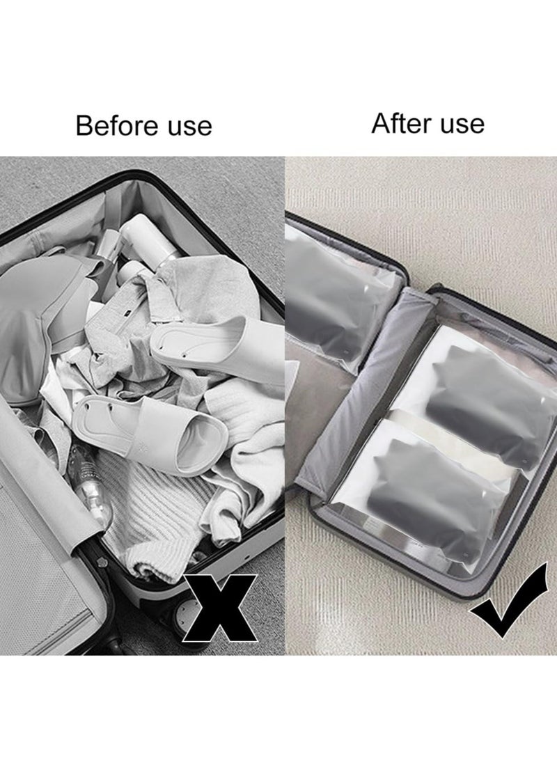 Excefore Reusable Ziplock Bags, 40 x 30cm Travel Clothes Storage Bag, Clear Frosted Airtight Toiletries Bag, for Clothes, Cosmetic, Toiletries, Shoes (Clear)  - Image 5
