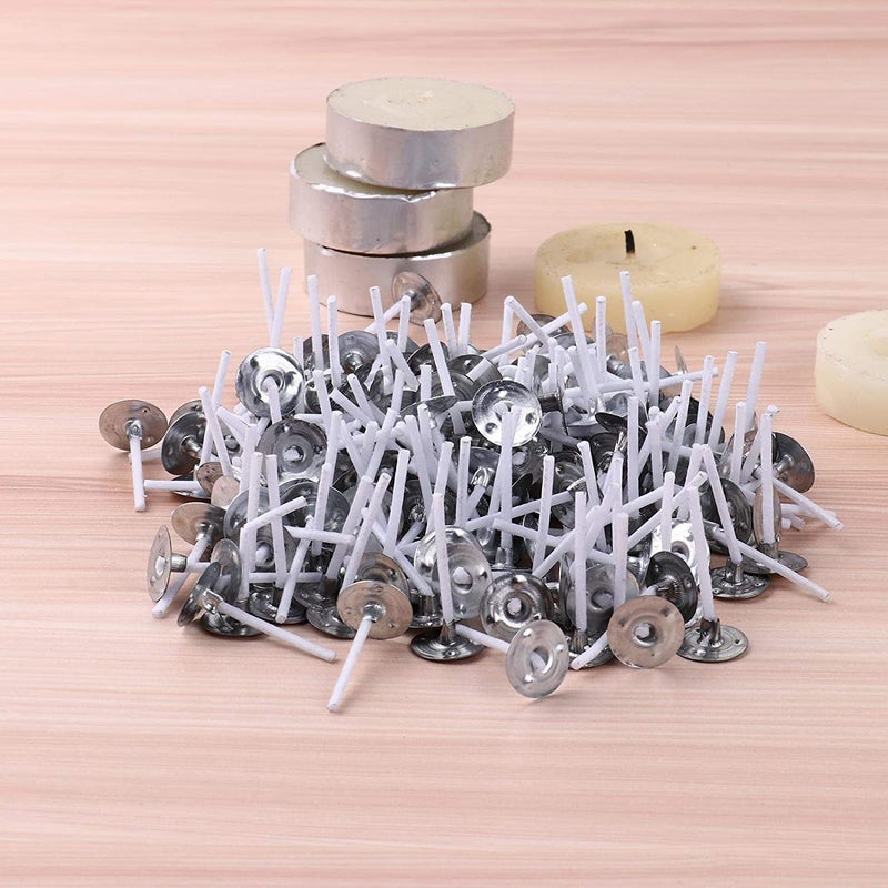 GSXRB 500pcs/1'' Tea Light Candle Wicks, Pre-Waxed Tealight Wicks for Soy Wax Candle Making - Image 1