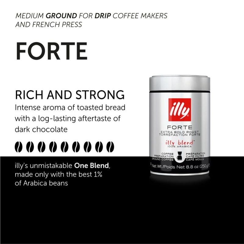 Illy Decaffeinated Ground Coffee - 8.8oz Can - Image 3