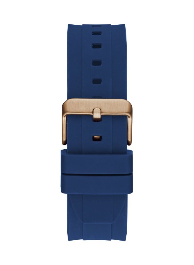 GUESS Blue Silicone Strap\Lime Green Dial\Rose Gold Tone Stainless Steel Case - Image 3