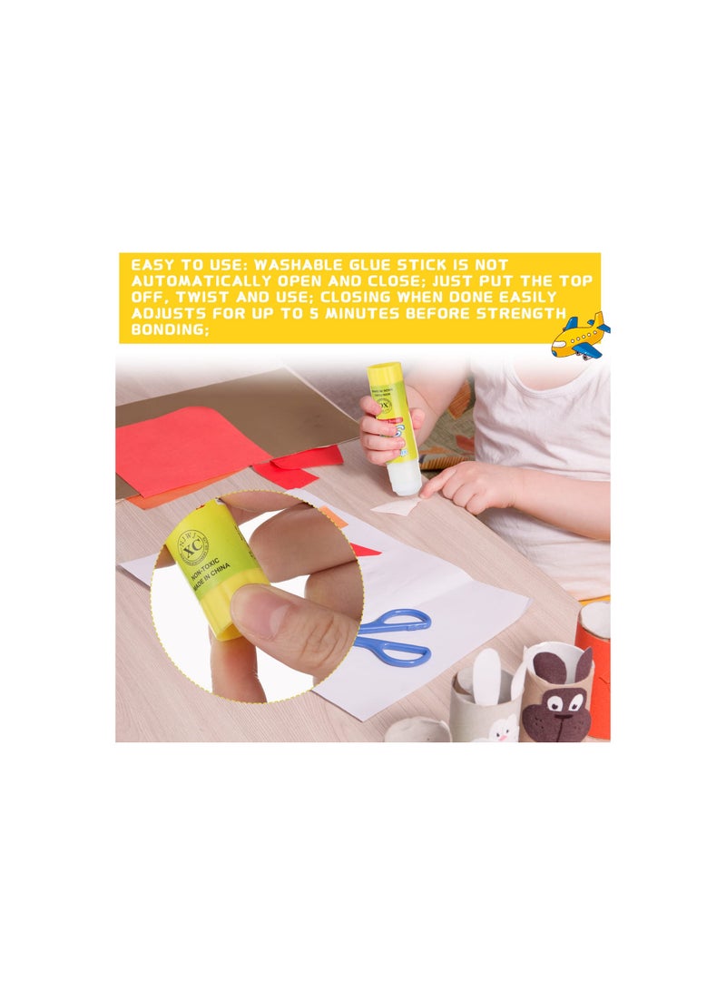 SOLARAE White Glue Stick, Washable Glue Stick for Crafts Home School Classroom Students Teachers Employees Scrapbooking Crafting Supplies, Art Supplies Safe Easy to Spread Adhesive (60, 0.24 Ounce) - Image 5