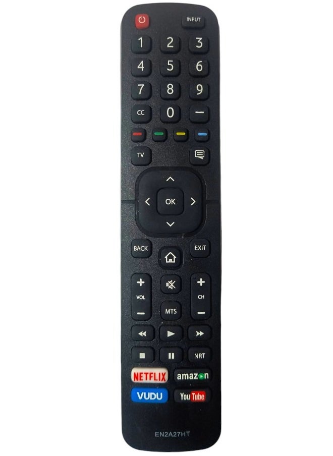 Generic - Remote Control Replacement For Hisense Tvs Black EN2A27HT Hisense Lcd Led Smart Tv - Image 1