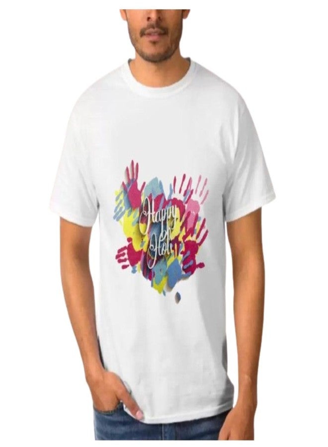 EITHEO Happy Holi Tshirt | Celebrate Holi with Festive Vibes | Bura na Mano Holi Hai| Round Neck | Holi Printed Premium Holi Festival TShirts for Boys and Girls(ASSORTED DESIGNES) - Image 1