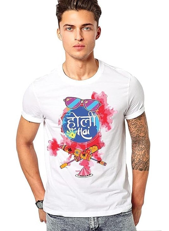 EITHEO Happy Holi Tshirt | Celebrate Holi with Festive Vibes | Bura na Mano Holi Hai| Round Neck | Holi Printed Premium Holi Festival TShirts for Boys and Girls(ASSORTED DESIGNES) - Image 3