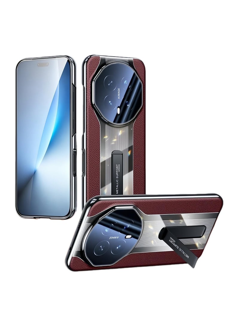 عام غطاء متوافق مع هونور ماجيك 8 برو 5G بتصميم بورش الجلد الطبيعي، خلفية صلبة من البولي كربونات المضادة للصدمات، غطاء فاخر عصبي مطلّي مع حماية للكاميرا.