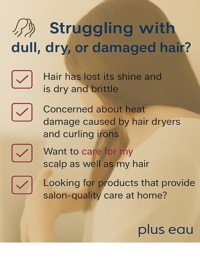 plus eau Mellow Shampoo & Conditioner Set, Daily Moisture Renewal Hair with Silk Beauty Essence Ingredients, 15.2 oz / 450ml, 2-Pack, Made in Japan, Ultimate Moisture - Image 3
