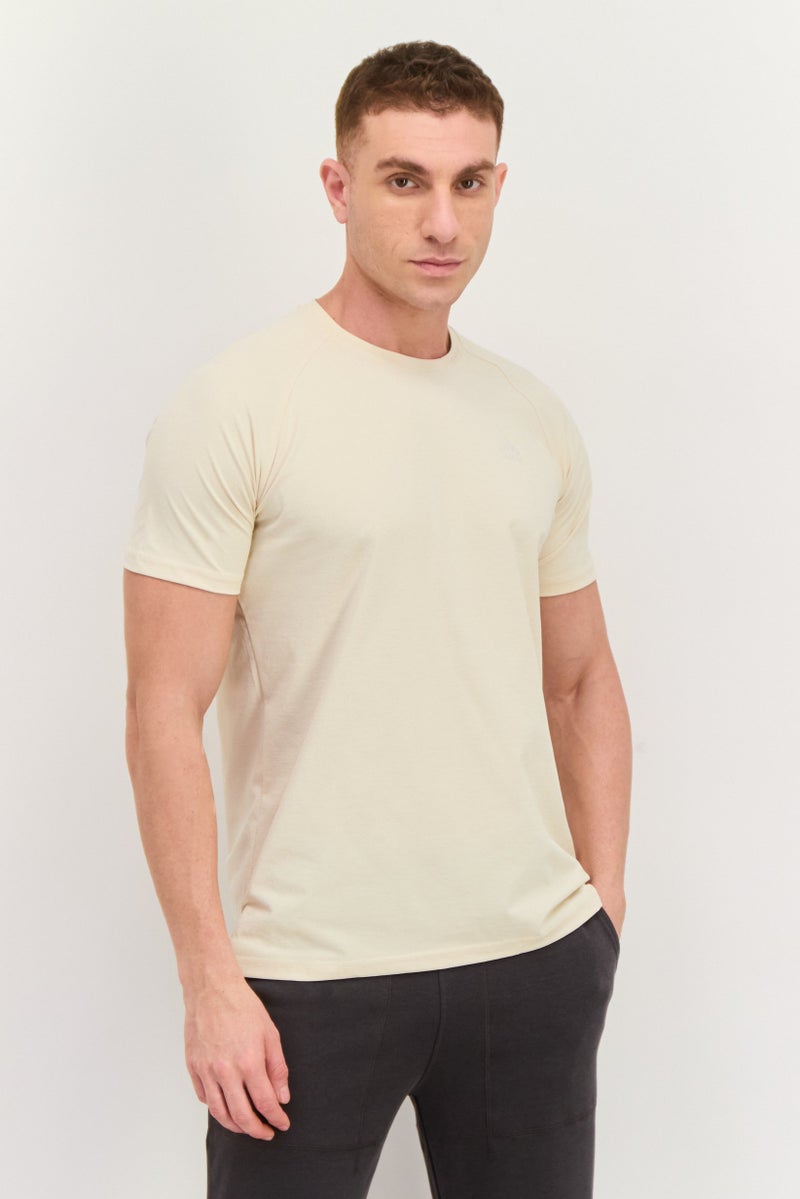RBX Men Sportswear Fit Short Sleeves Training T-shirt, Beige  - Image 1