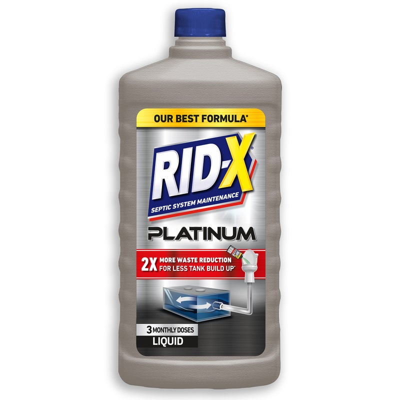 Rid-X Platinum Septic System Treatment, 3 Month Supply of Liquid, 24 Fl Oz - Image 1