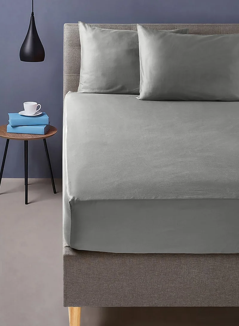 Noon East Queen Size Fitted Sheet With Pillowcase