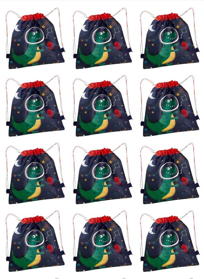 Tera13 TERA 13 Gift Bag For Boys (12 Pcs) Dinosaur Non-Woven Dorri Bag For Boys, Return Gifts Bag For Kids,Multipurpose Reusable Carry Bag,Birthday Gifts Party Dorri Bag, Drawstring Bags Return Gifts - Image 1